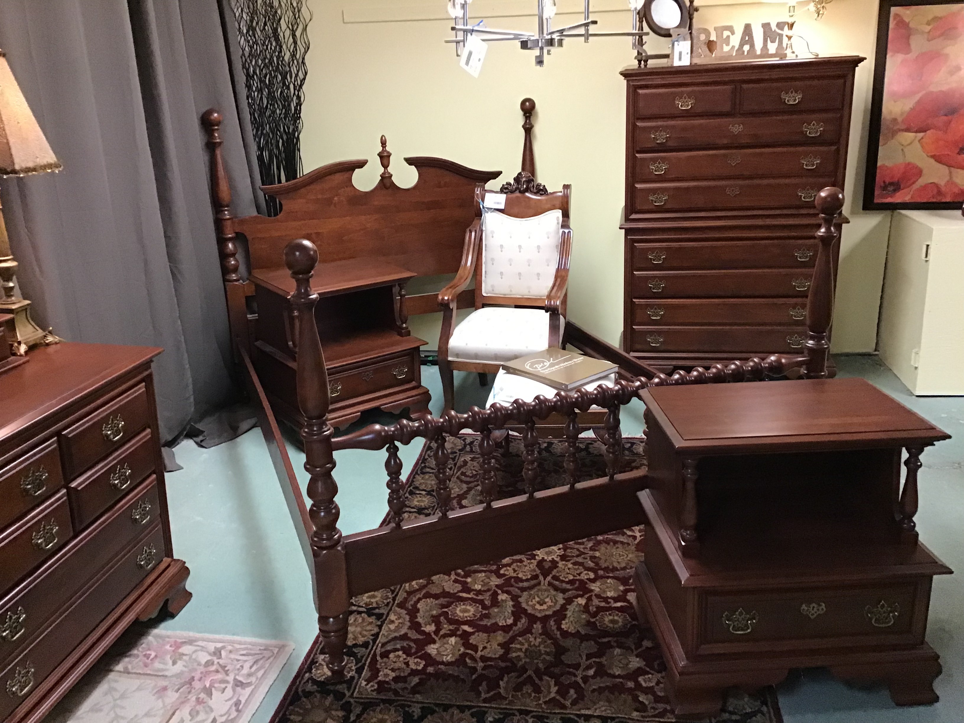 QUEEN Cherry Wood Bed Frame