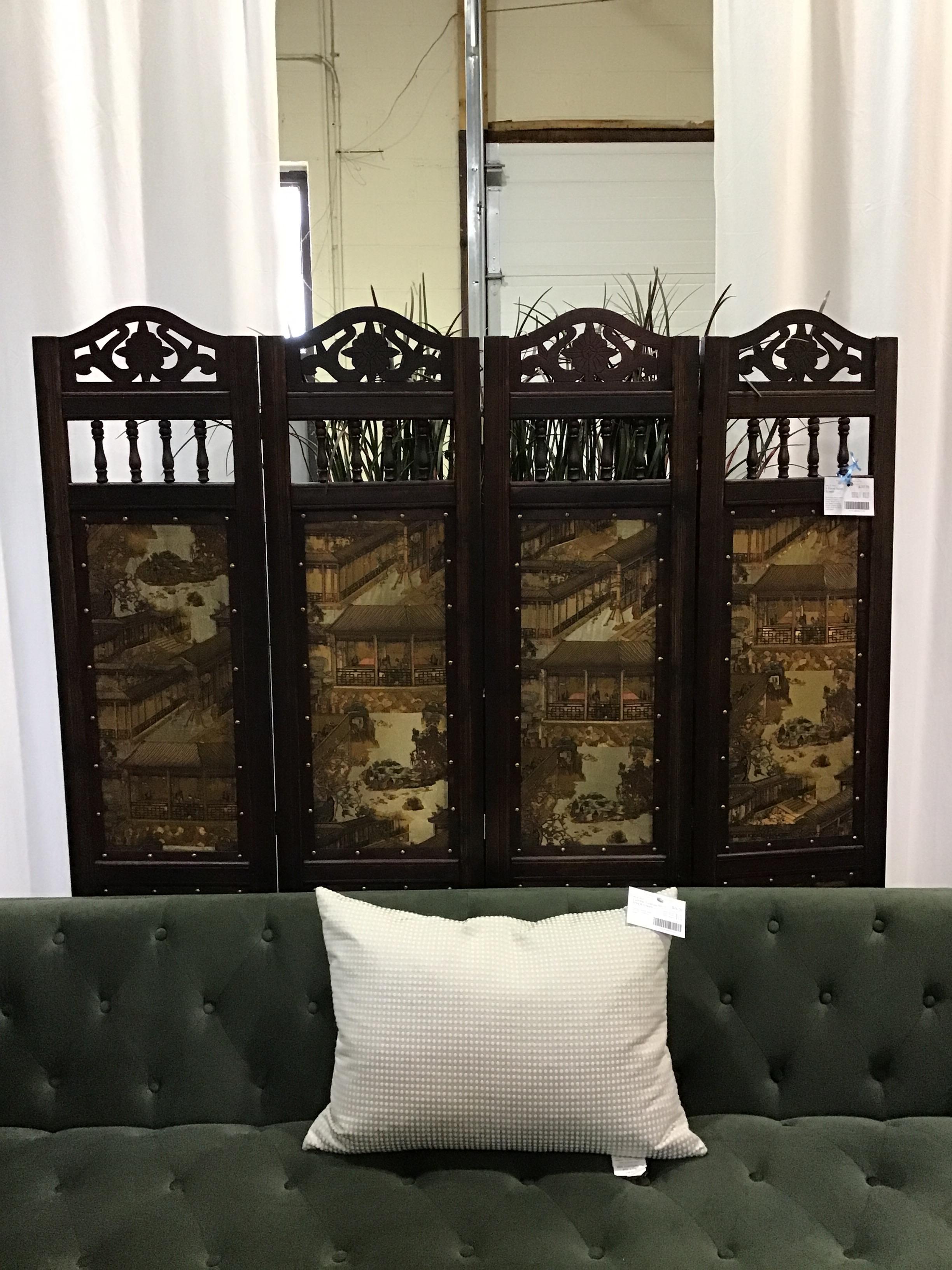 4 Panel Asian Screen