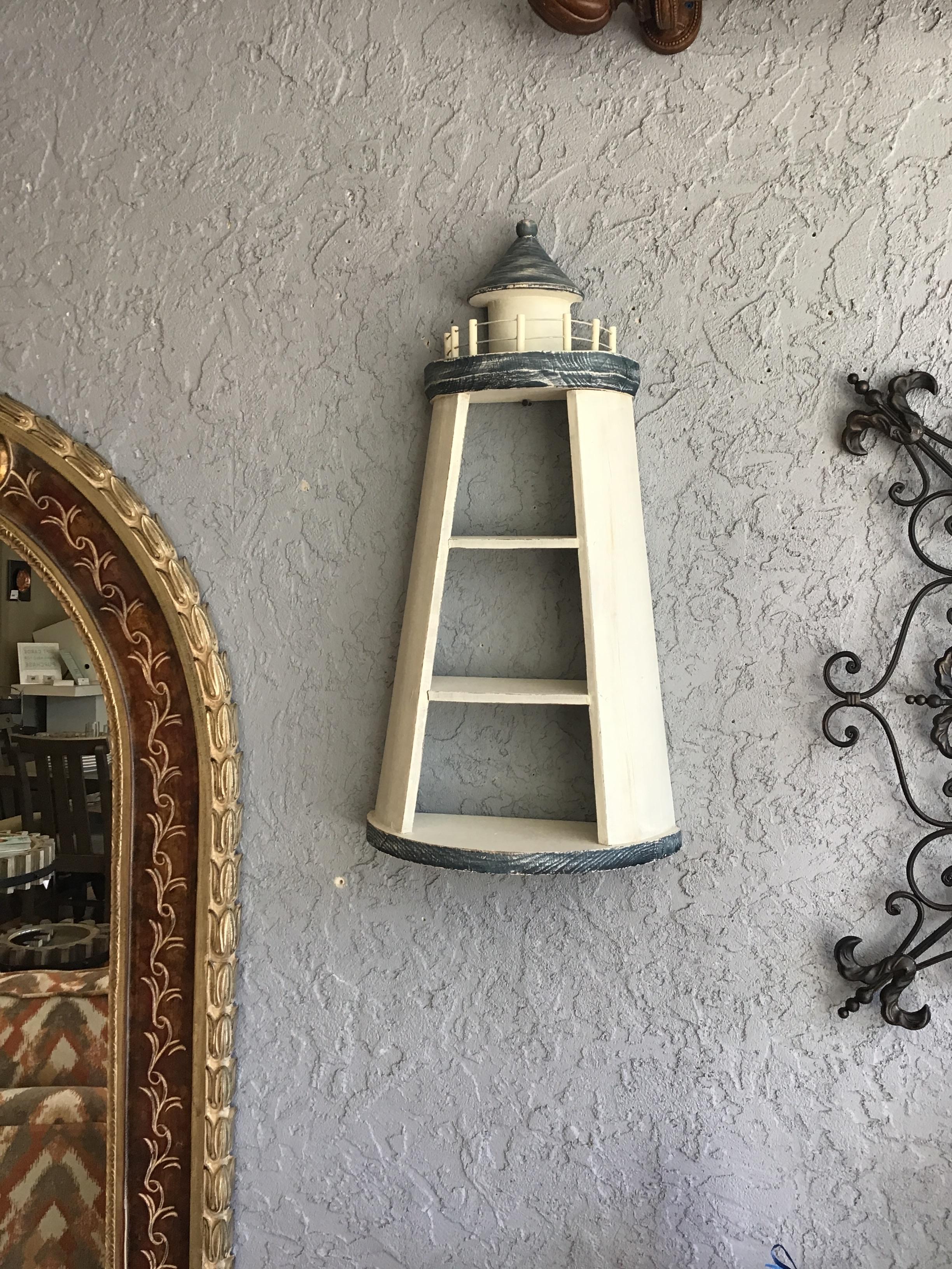Wood Lighthouse Shelf