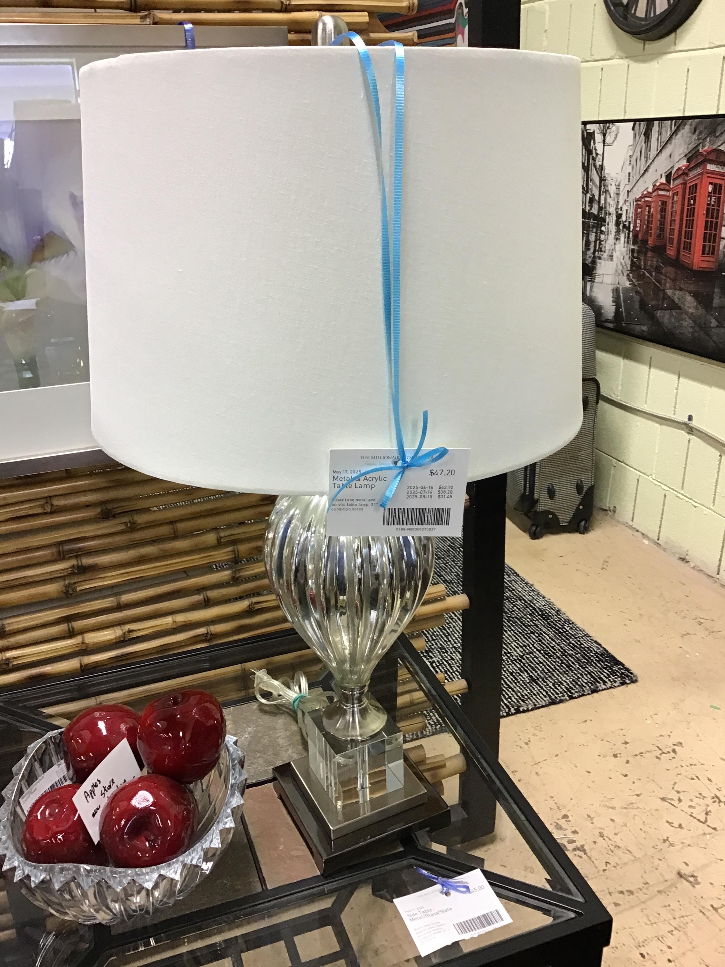 Metal & Acrylic Table Lamp
