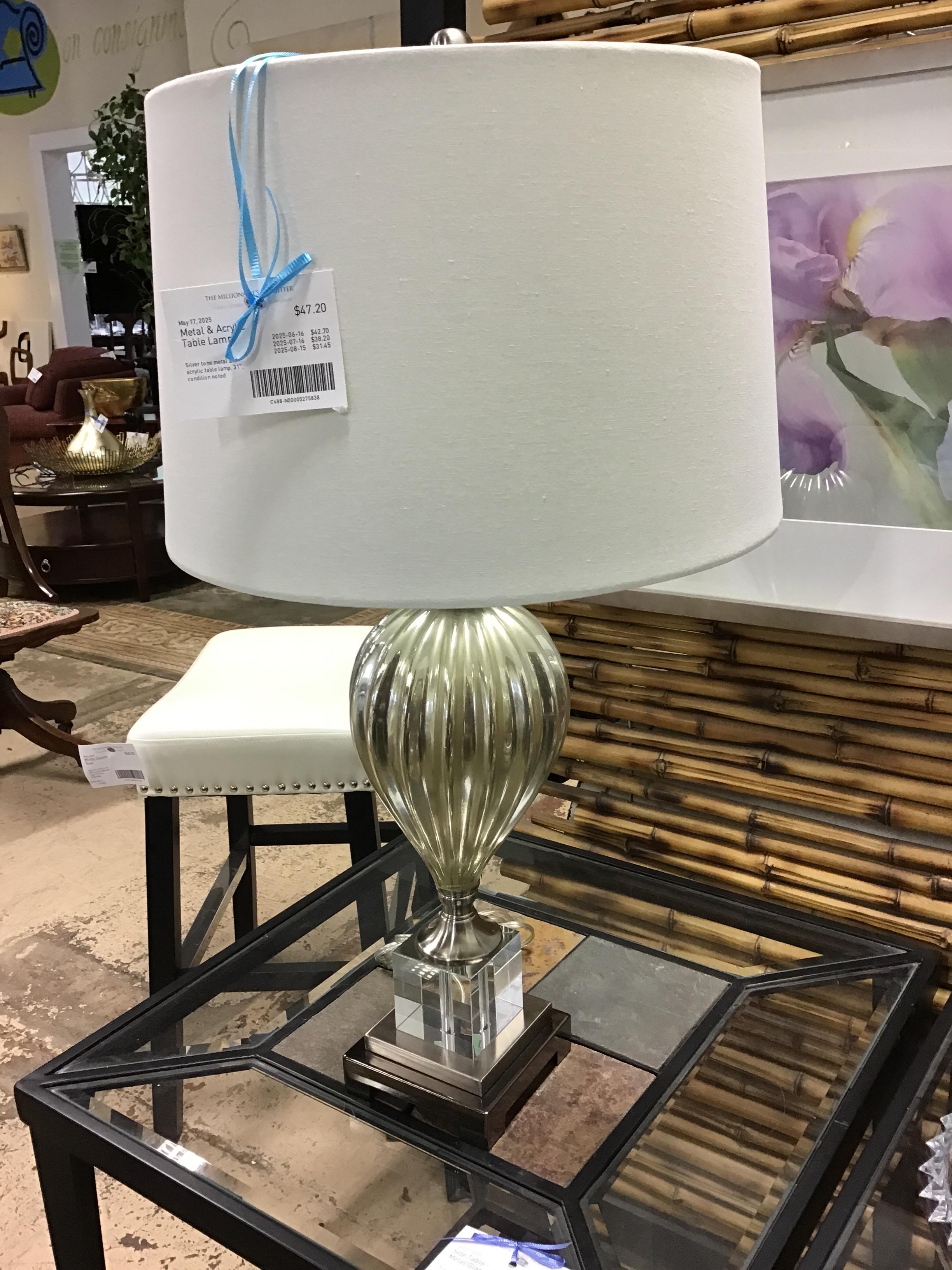 Metal & Acrylic Table Lamp
