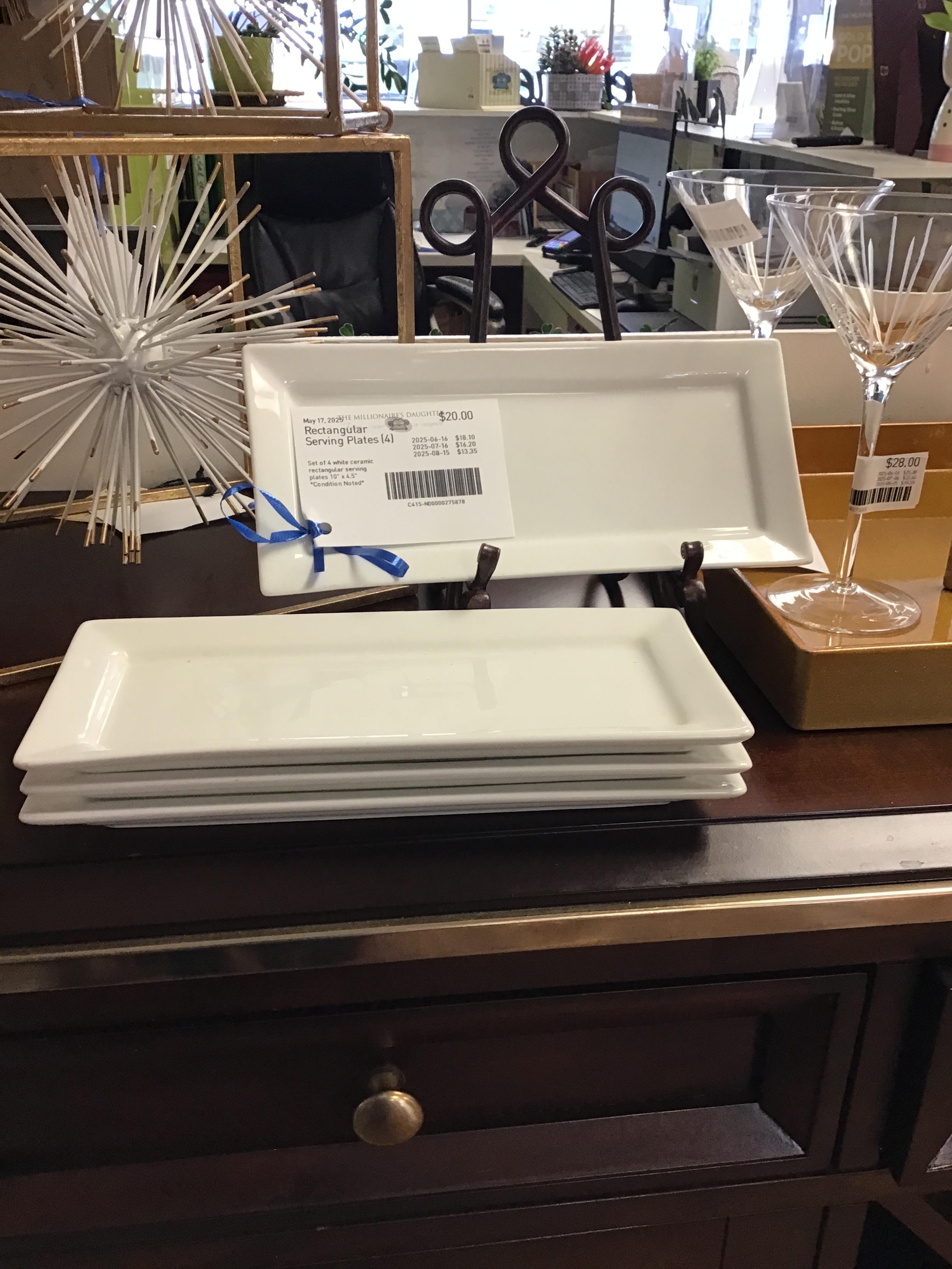 Rectangular Serving Plates (4)