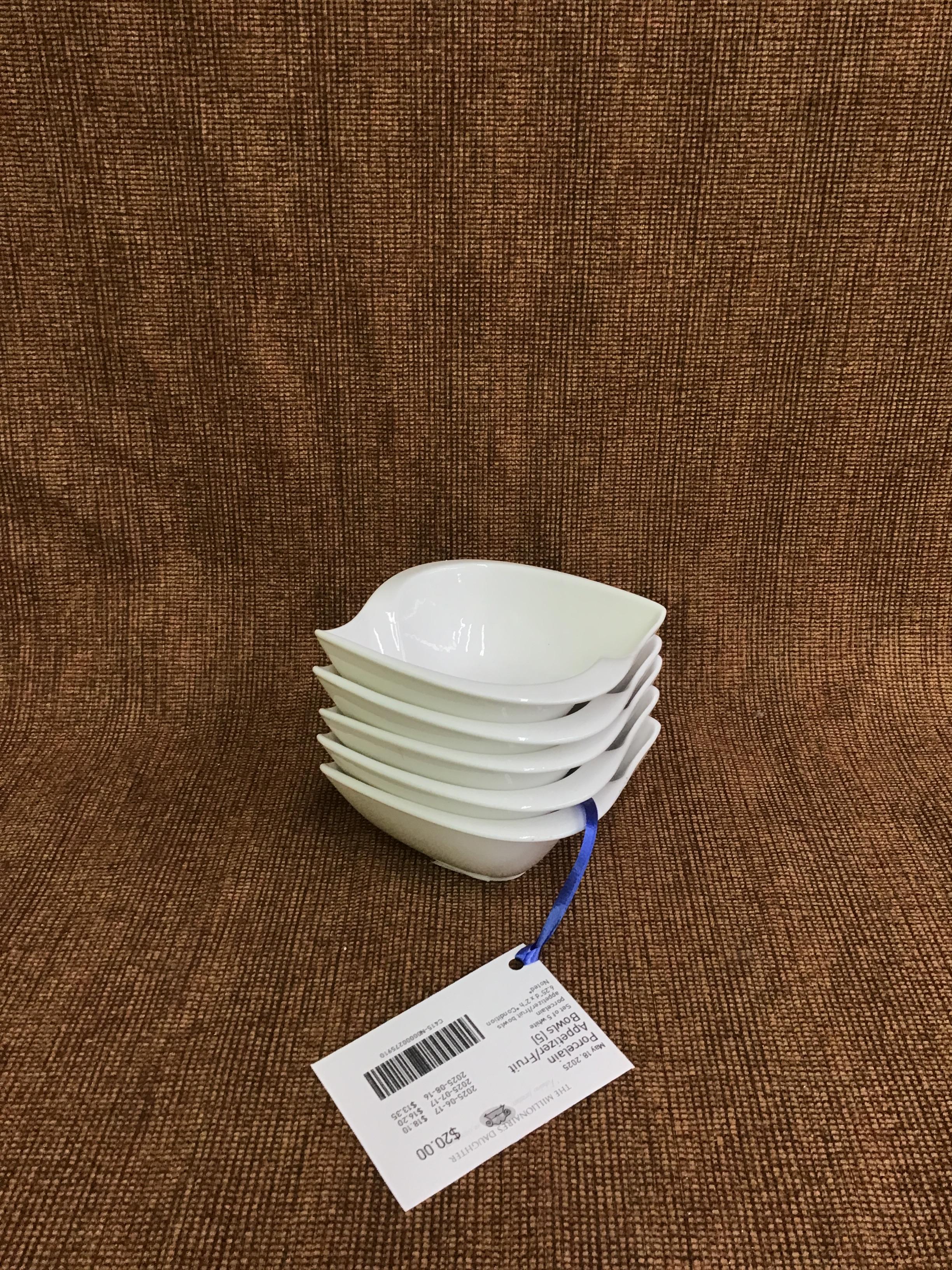 Porcelain Appetizer/Fruit Bowls (5)