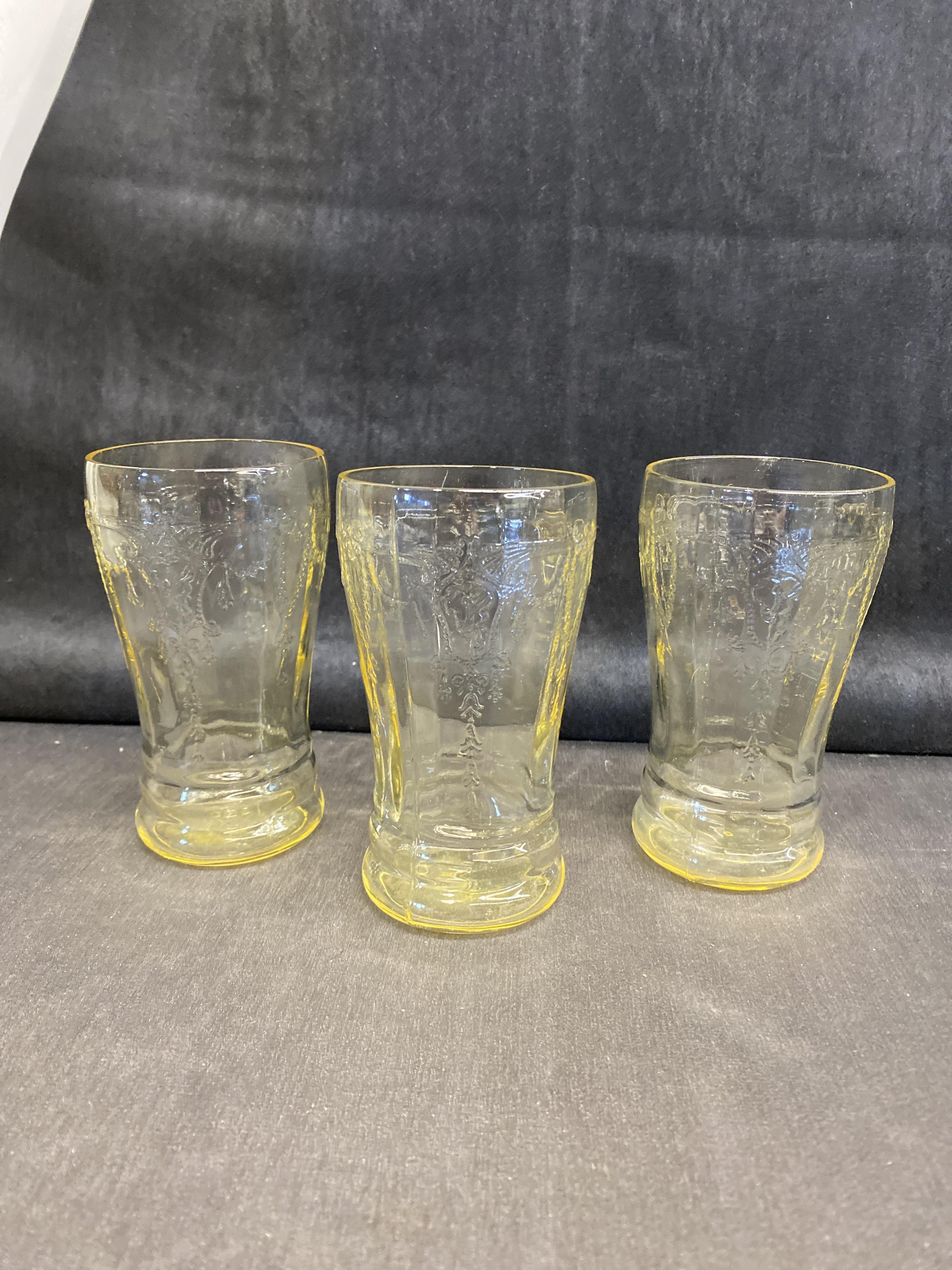 Set 3 Cameo Glass Tumblers