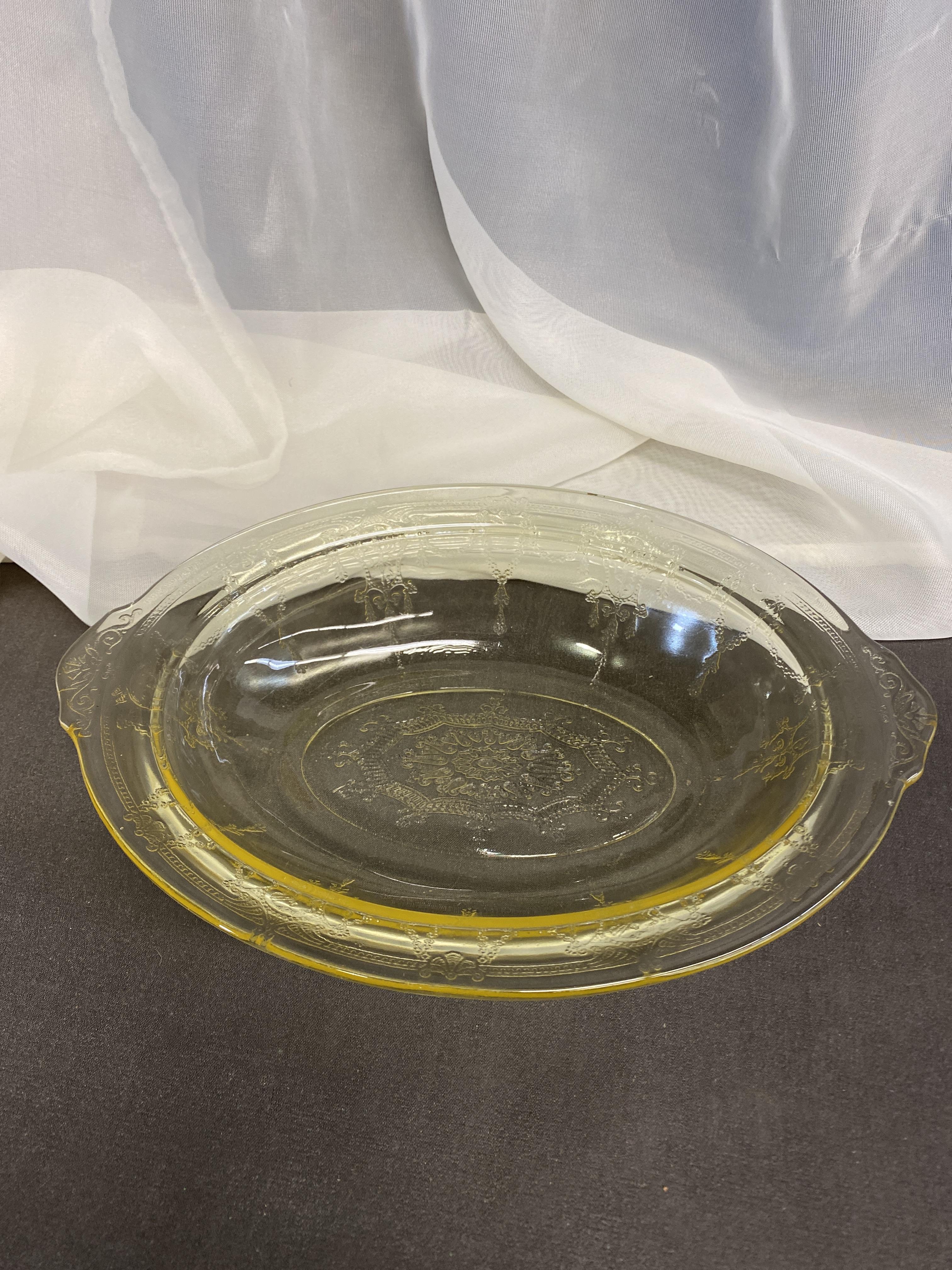 Depression Cameo Glass Oval Bowl
