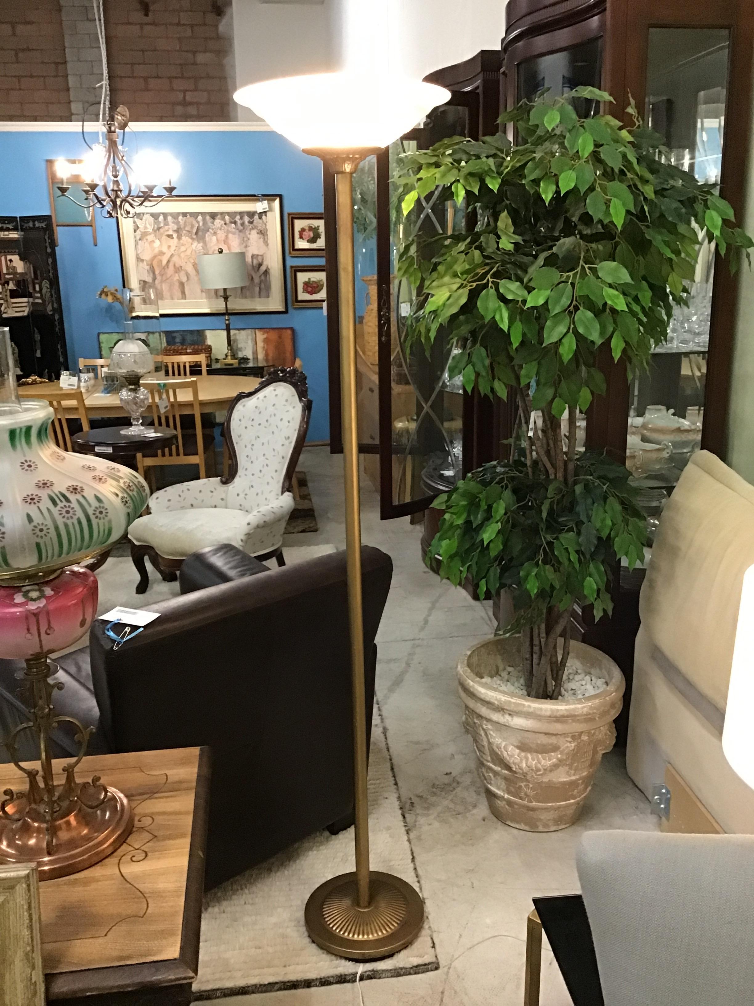 Antiqued Gold Floor Lamp