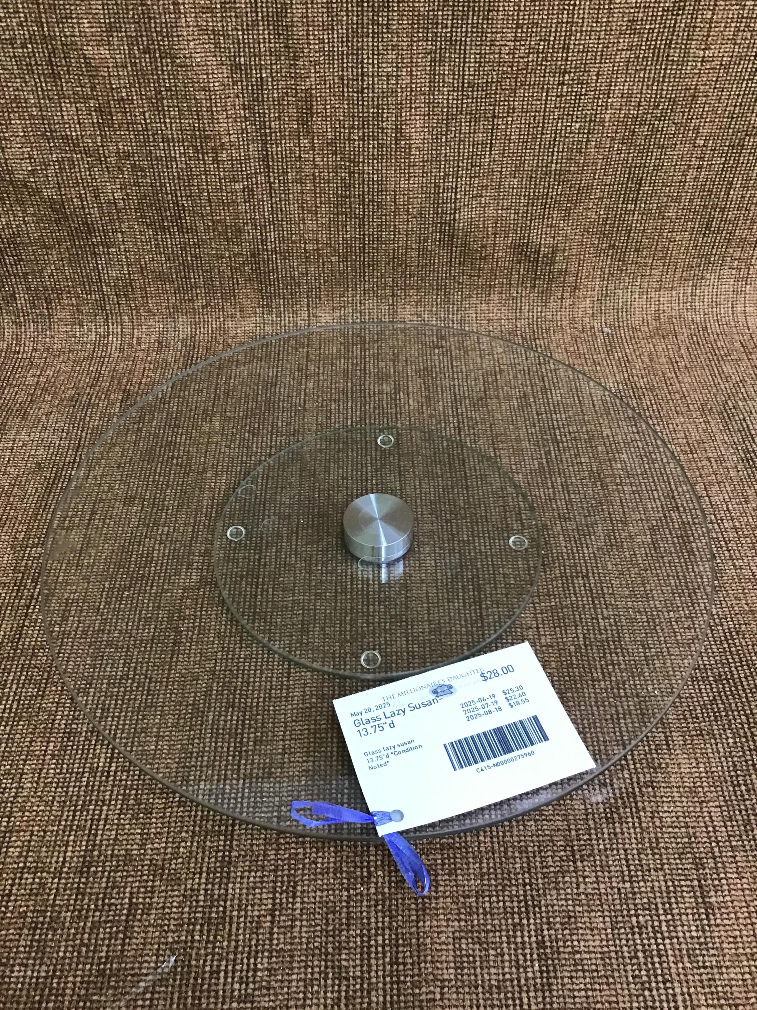 Glass Lazy Susan- 13.75″d