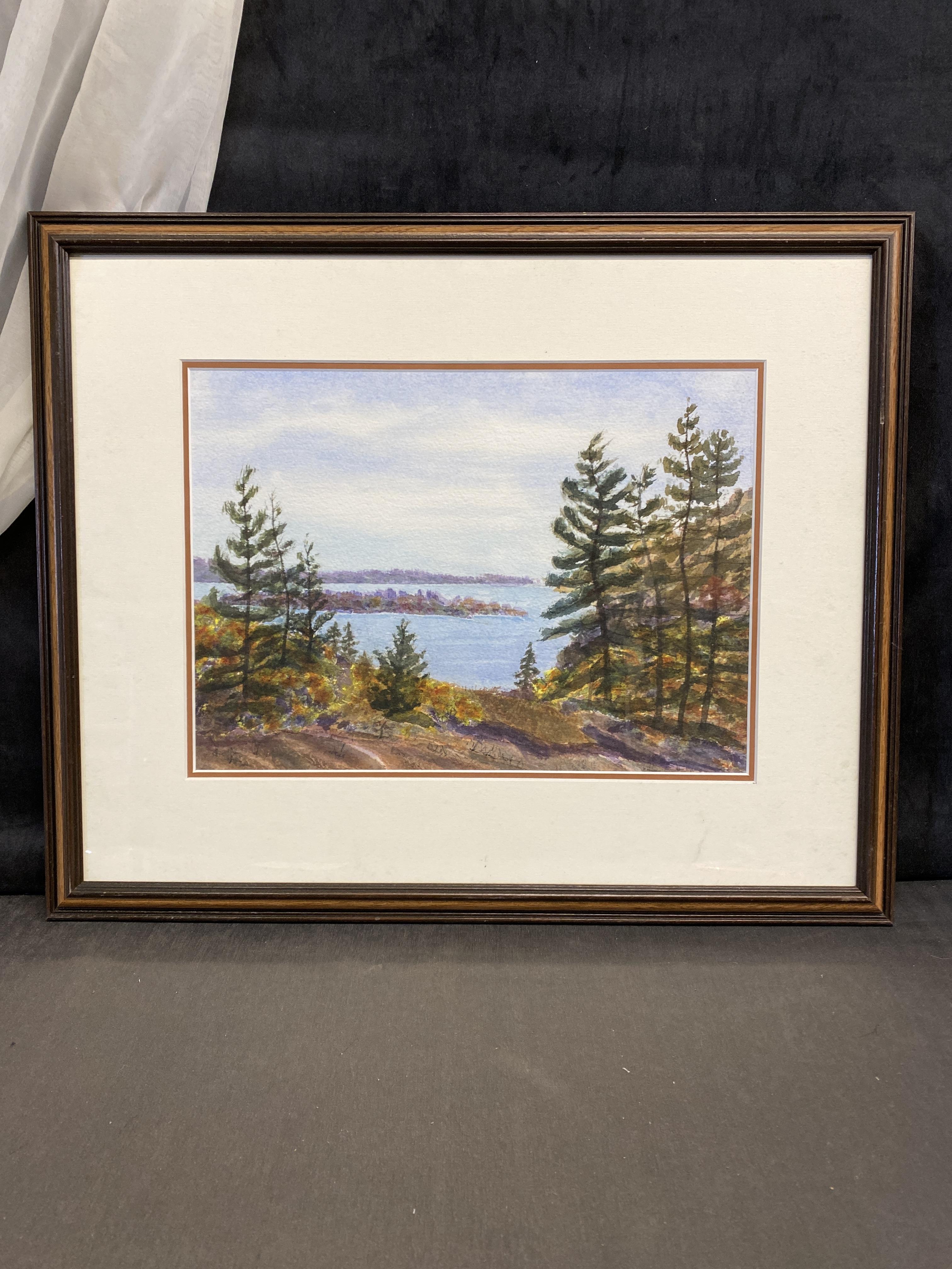 Framed Watercolour Painting – Lake