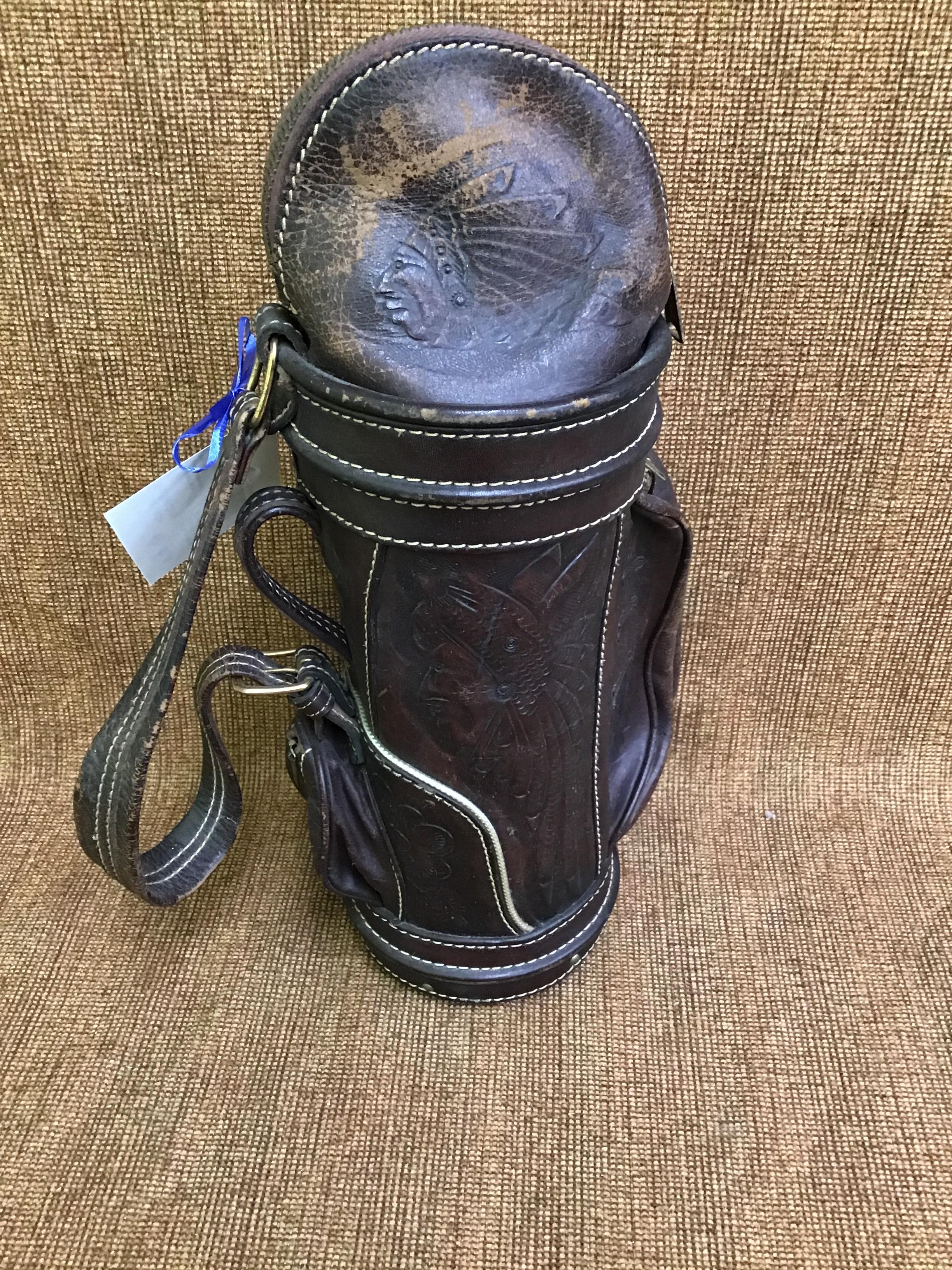 Vintage Leather Wine/Beer Caddy