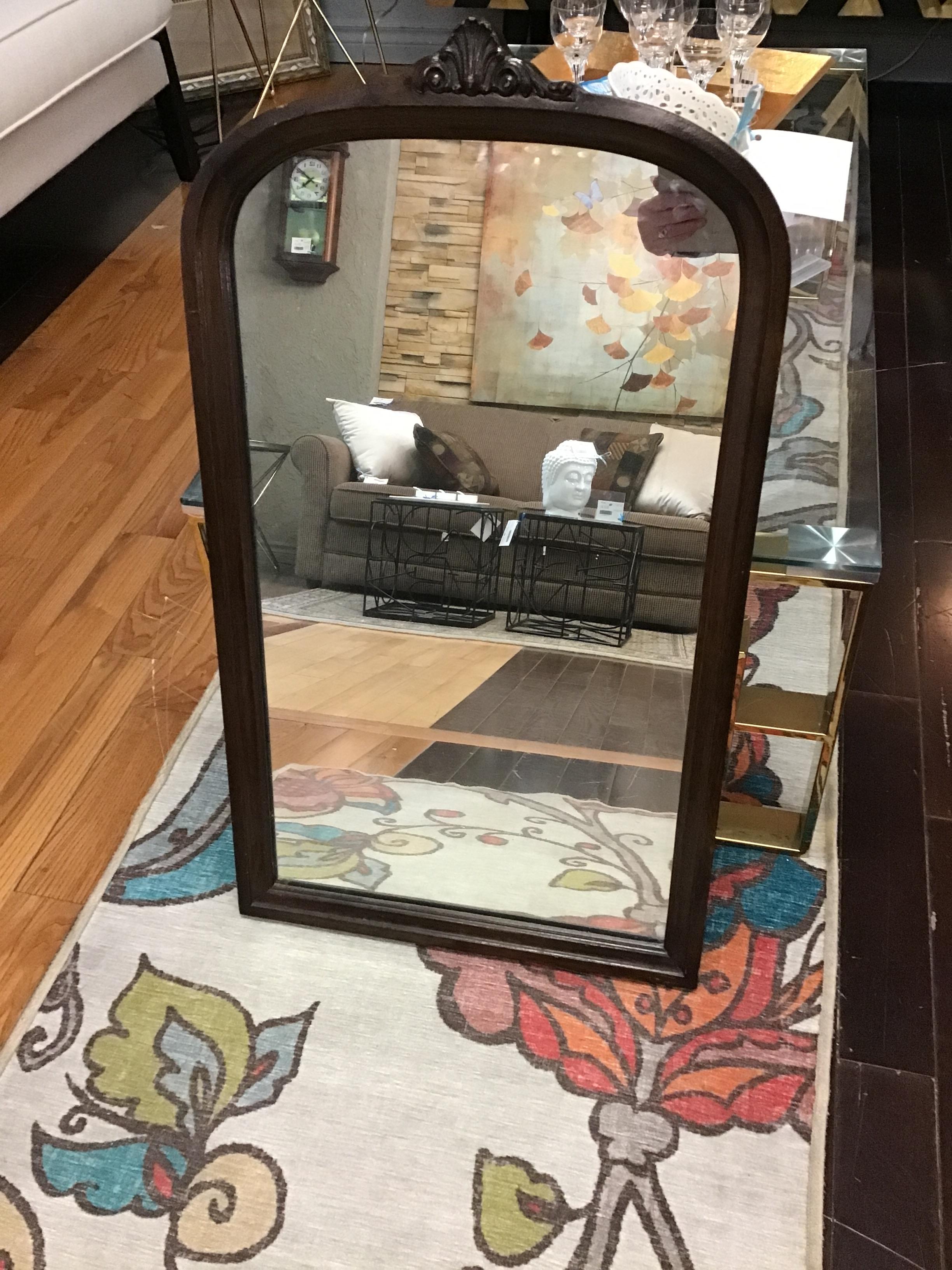 Dark Wood Framed Mirror