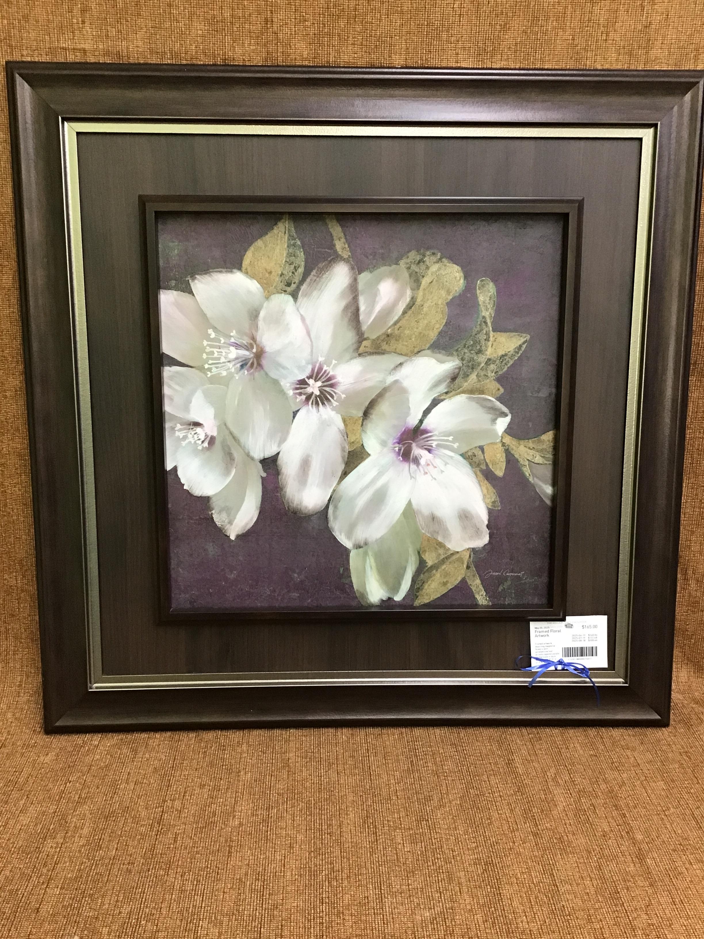 Framed Floral Artwork