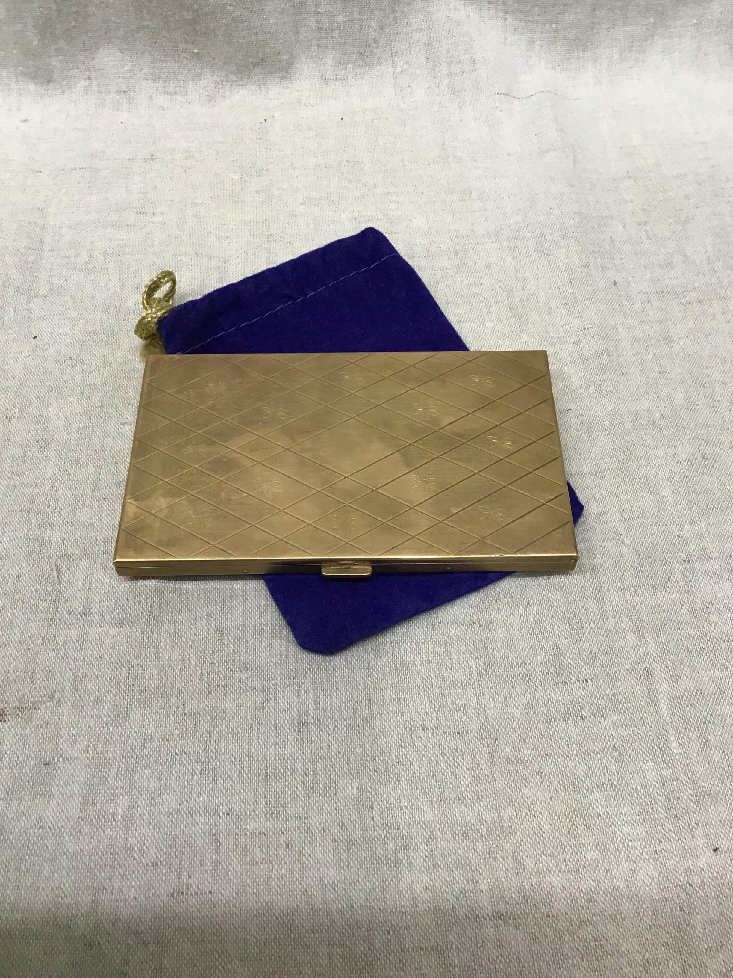 Vintage Volupte Brass Cigarette/Card Case