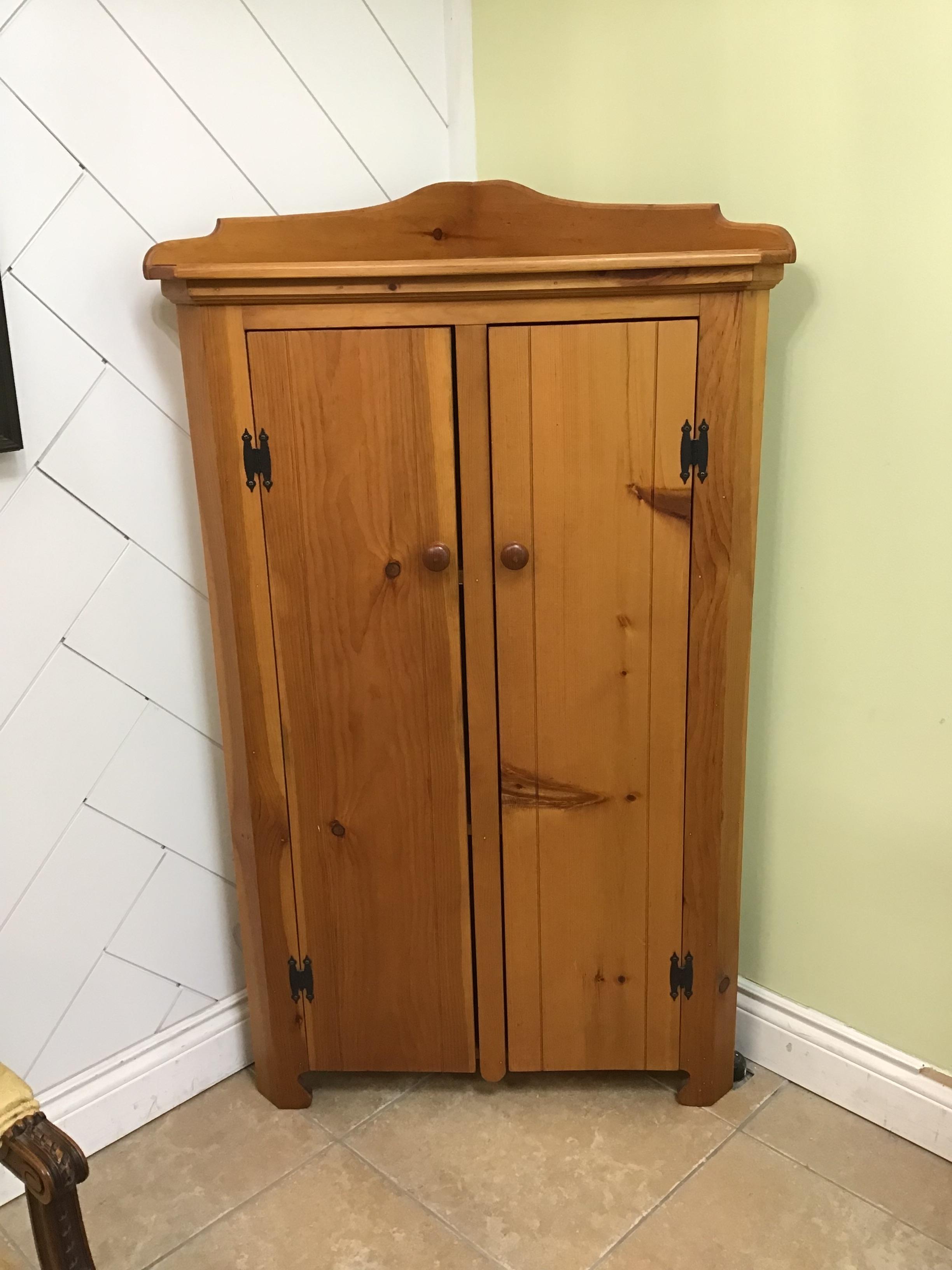 Pine Corner Cabinet