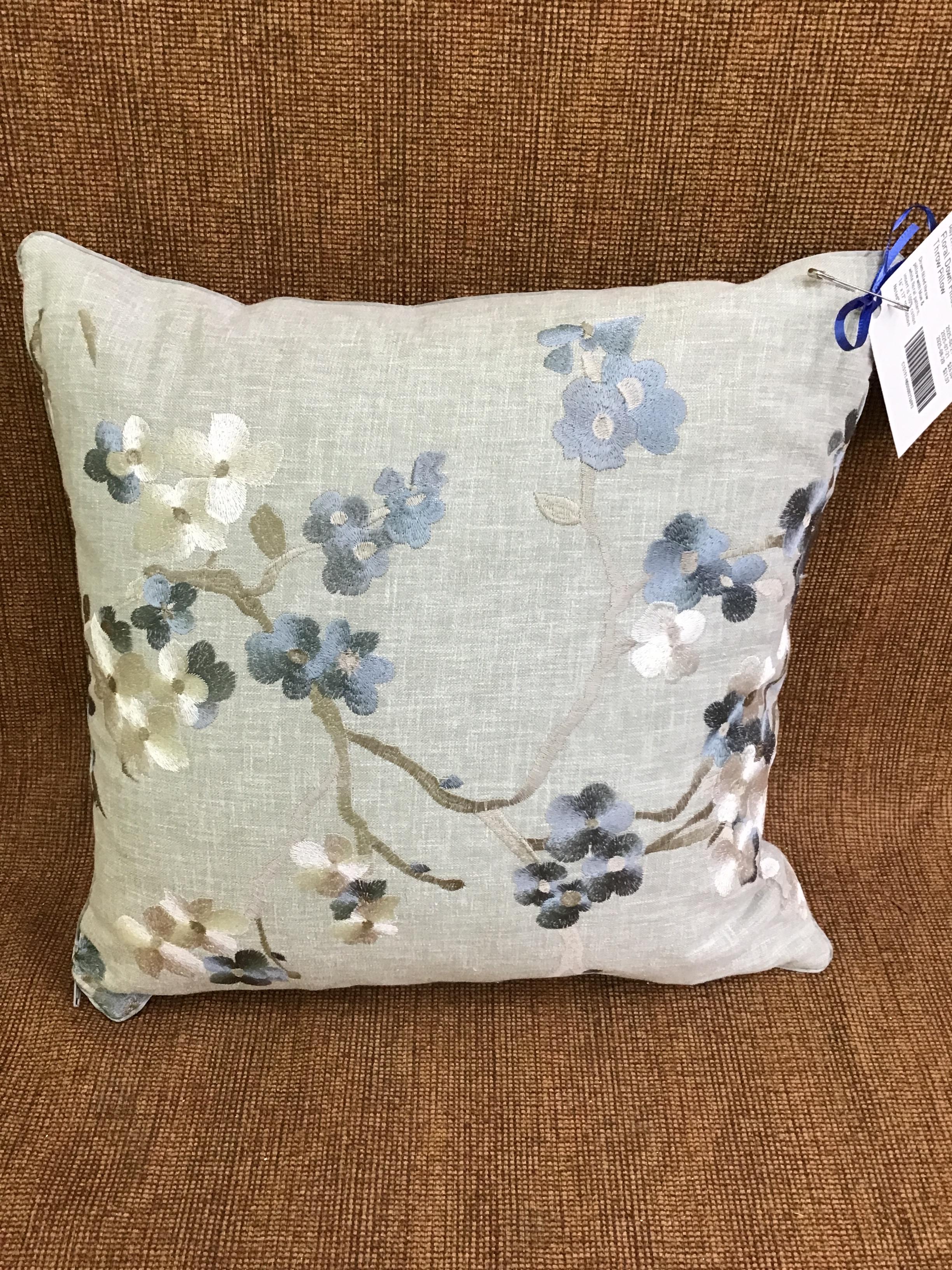 Floral Down Filled Throw Pillow
