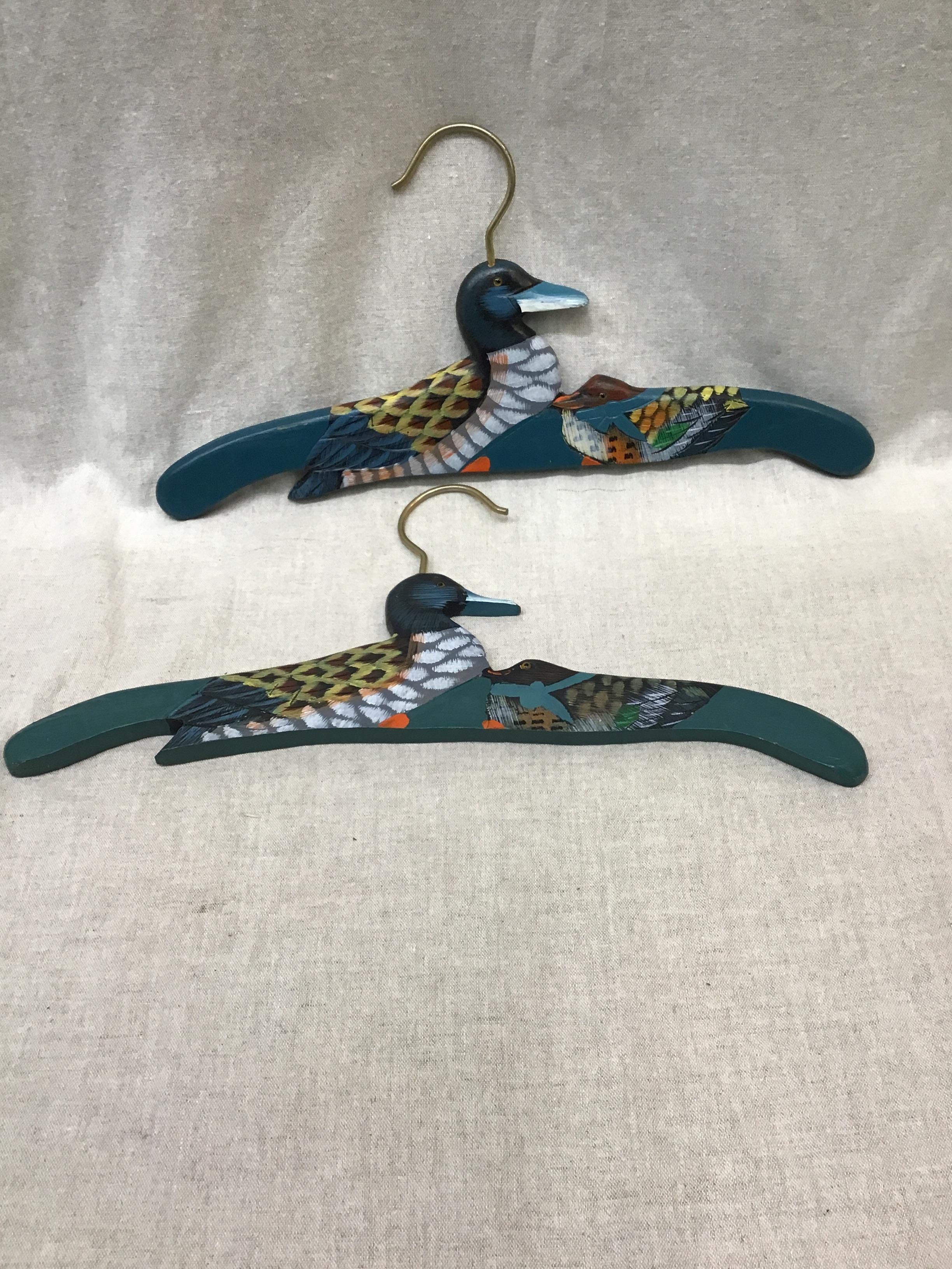 PR. of Hand-painted Duck Hangers