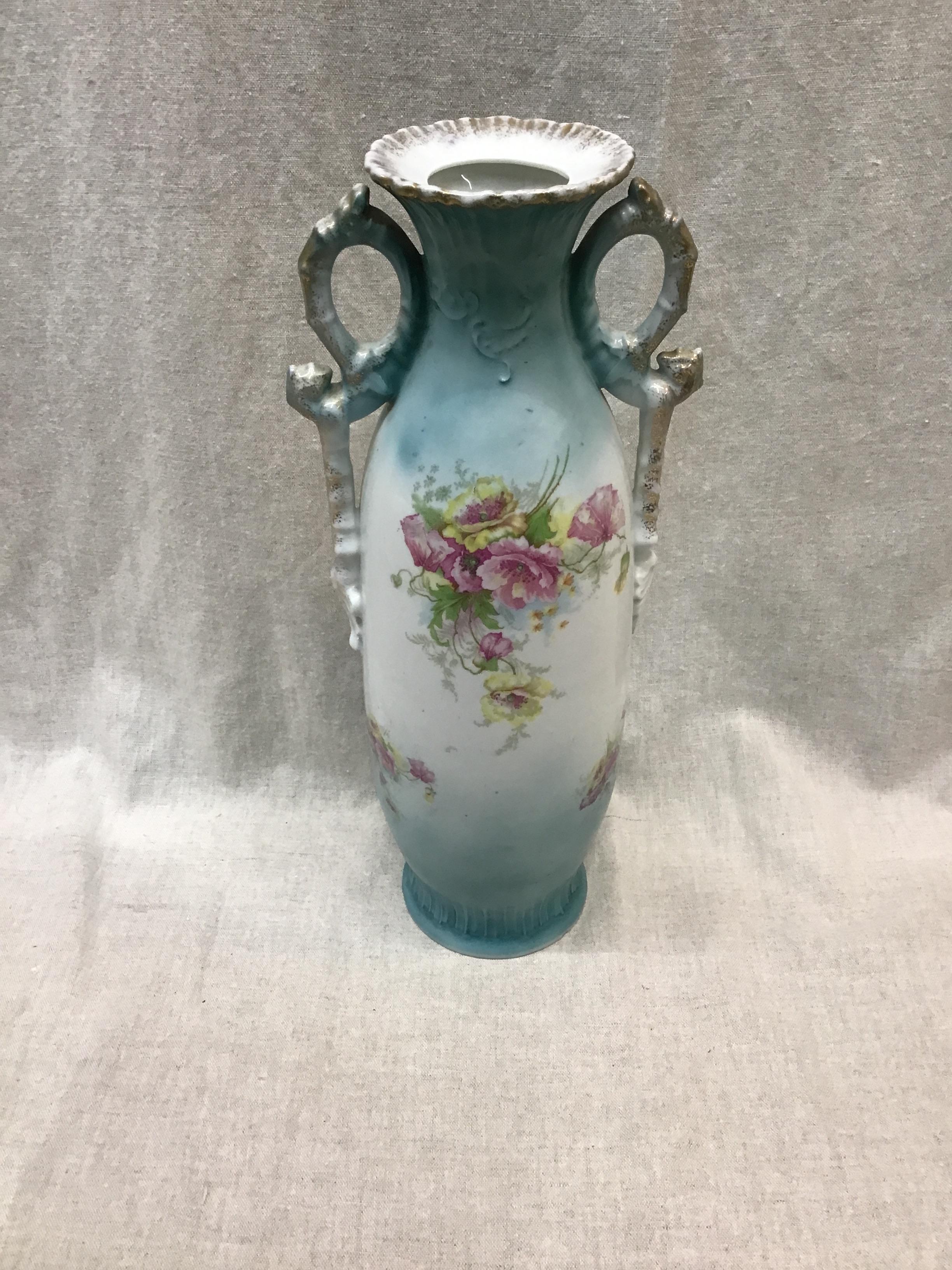 Antique Porcelain Gilded Victorian Vase Urn