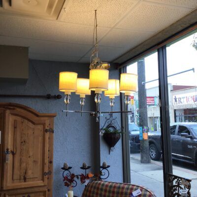 Chrome Metal Hanging Light