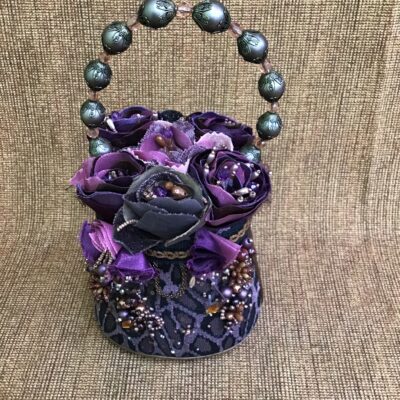 ‘Purple Leopard Print’ Mary Frances Handbag