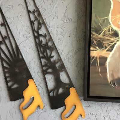 New! Metal Saw Sign- Tree Sign
