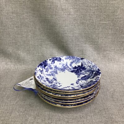 Royal Crown Derby ‘Blue Mikado’ Cereal Bowls (7)