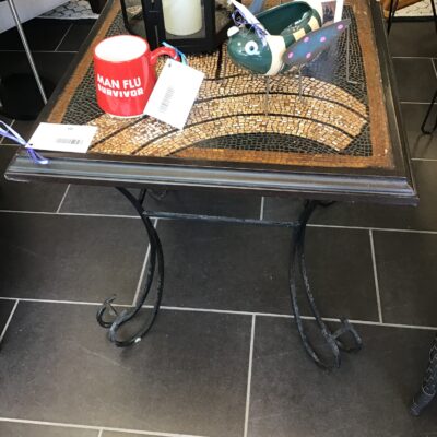 Striking Artisan-Crafted Mosaic Accent Table