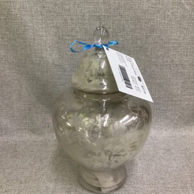 Unique Glass Vase w Lid