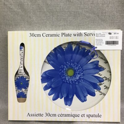 New! Ceramic Plate w Server