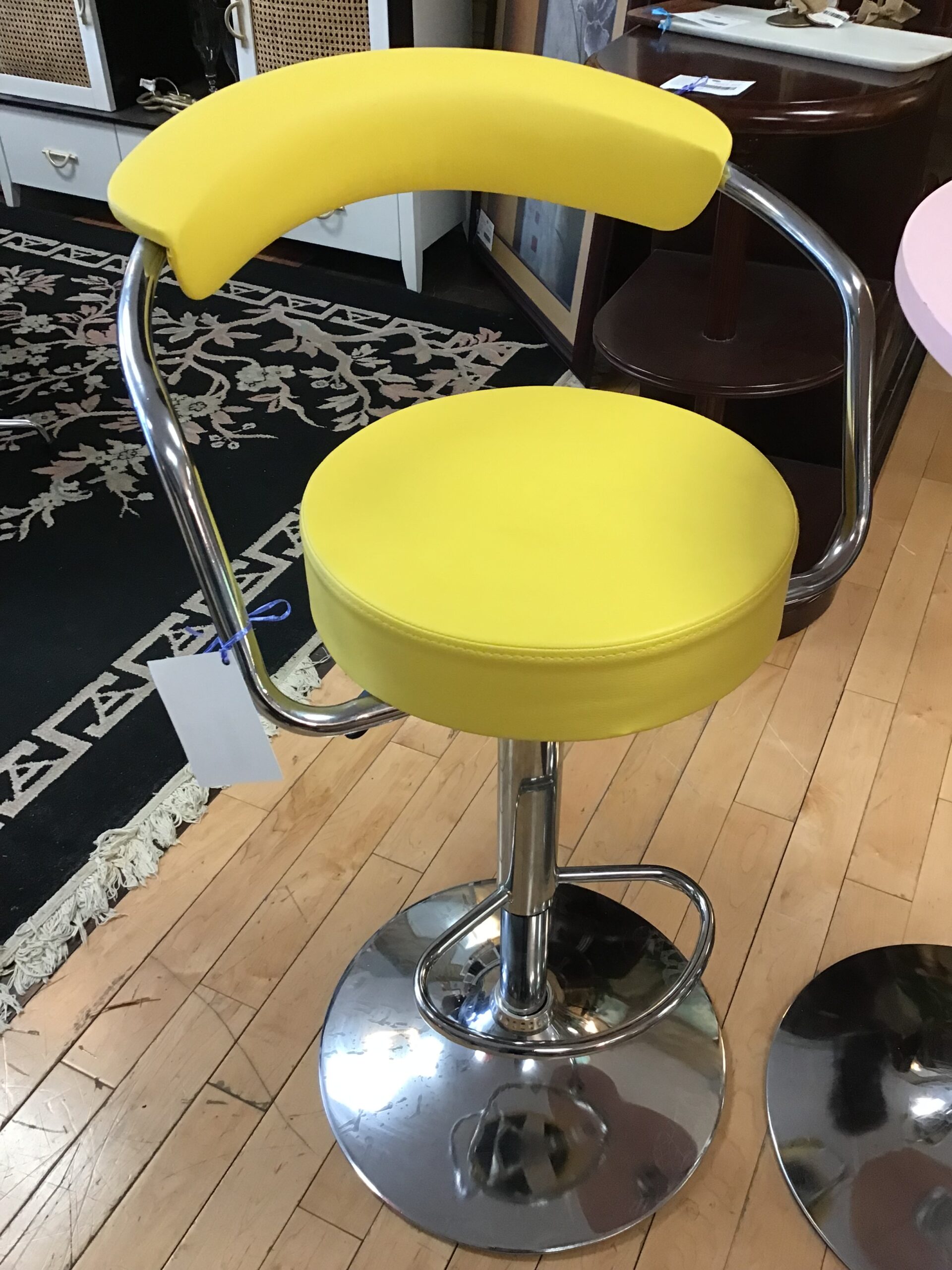Contemporary Adjustable Vinyl Barstool