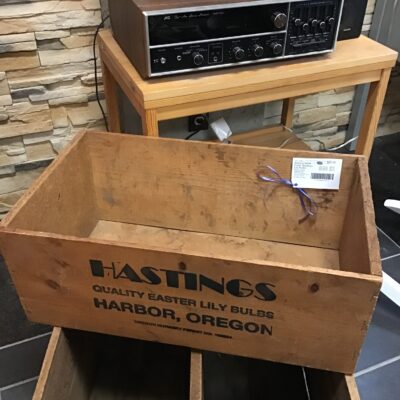 Antique Wood Crate ‘Hastings Lily Bulbs’