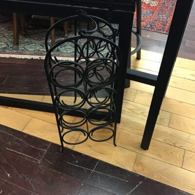 Black Metal Wine Rack w Handle