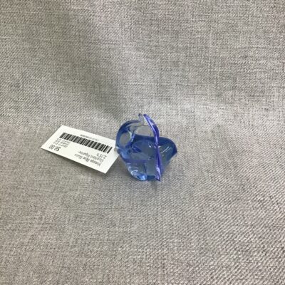 Vintage Blue Glass Elephant Figurine- 2.75″h
