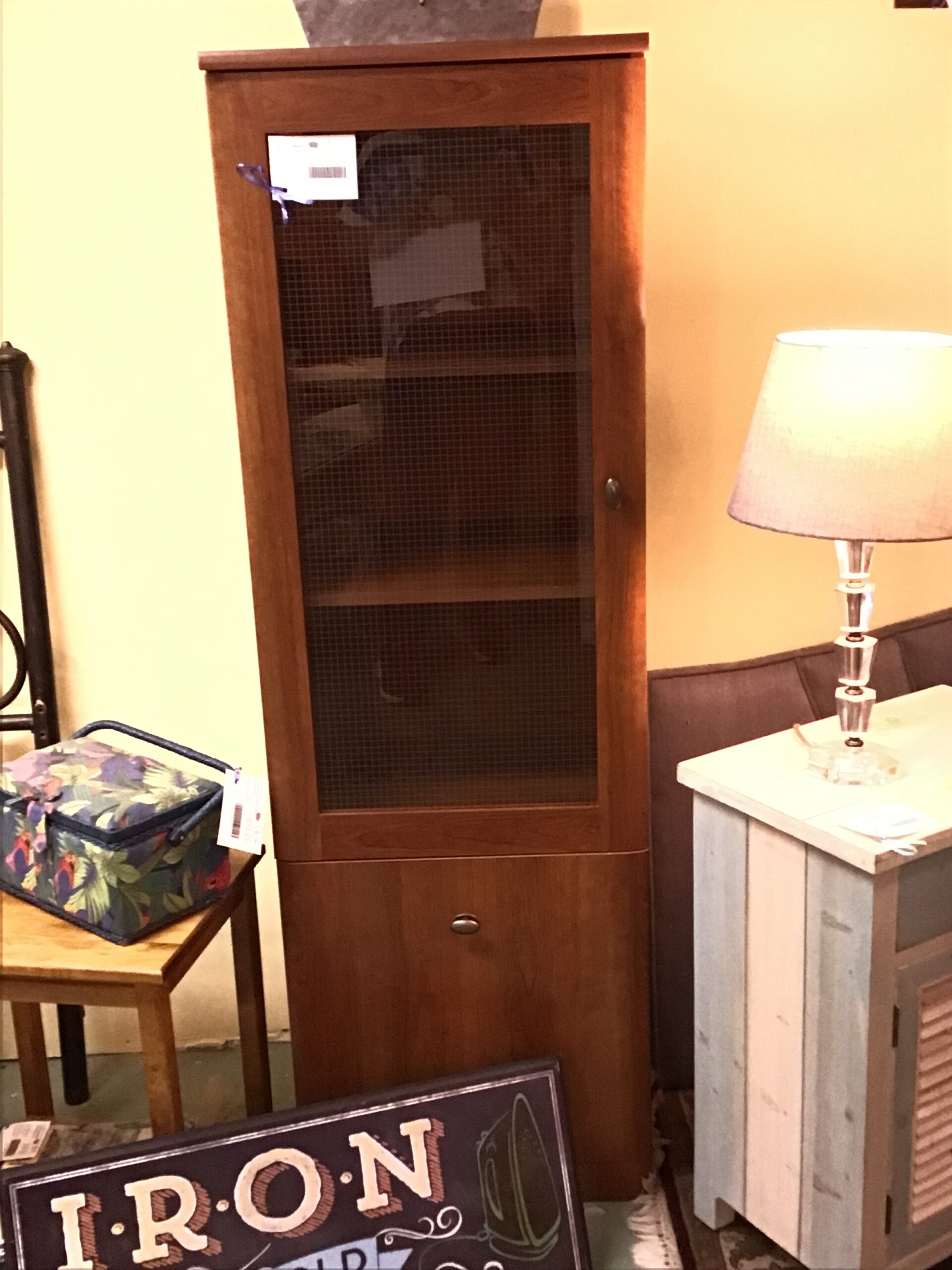 Natural Wood Storage Cabinet