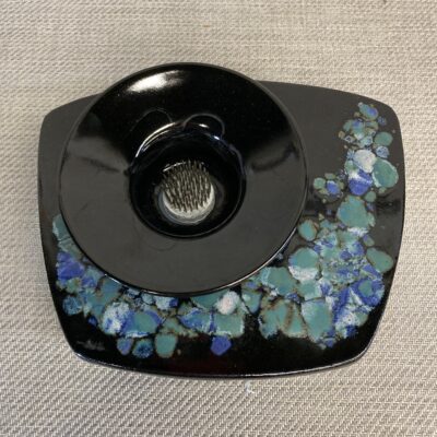 2PC Ceramic Ikebana Set – Black