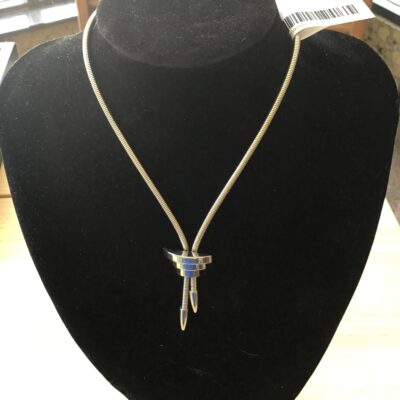 Silver Tie Style Necklace