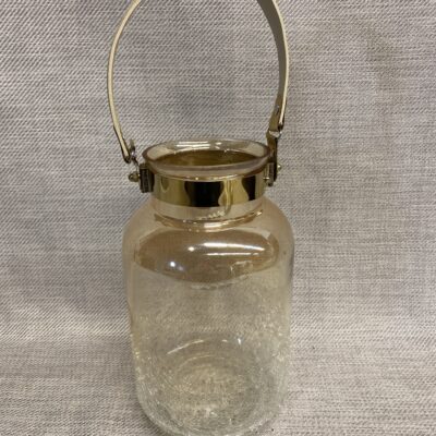Crackle Glass Candle Lantern