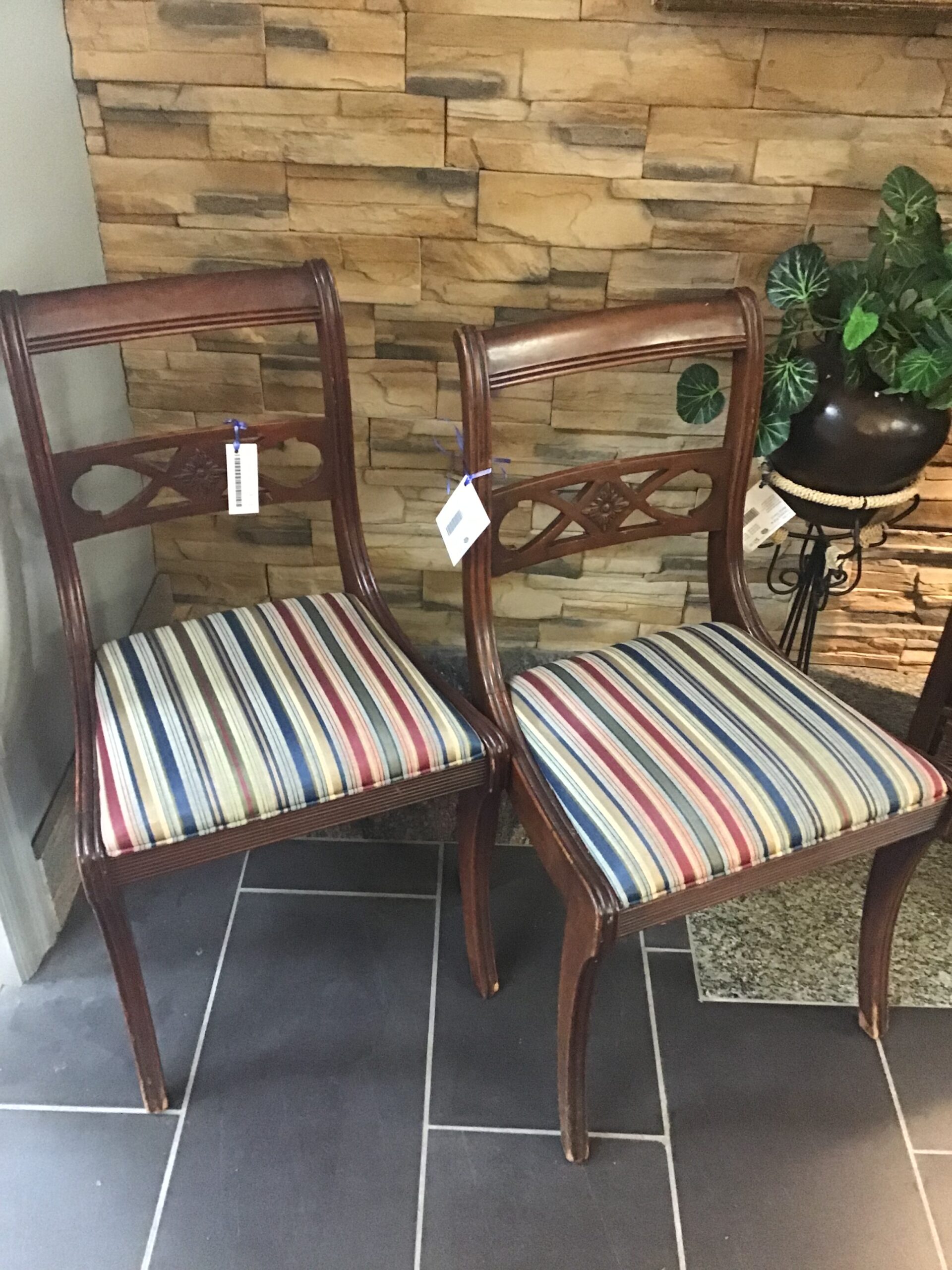 Pair Vintage Dining Chairs