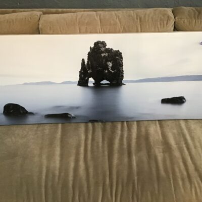 Framed Canvas Art- Rock Forms & Water