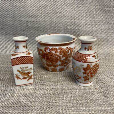 3PC Chinoiserie Decor – Orange