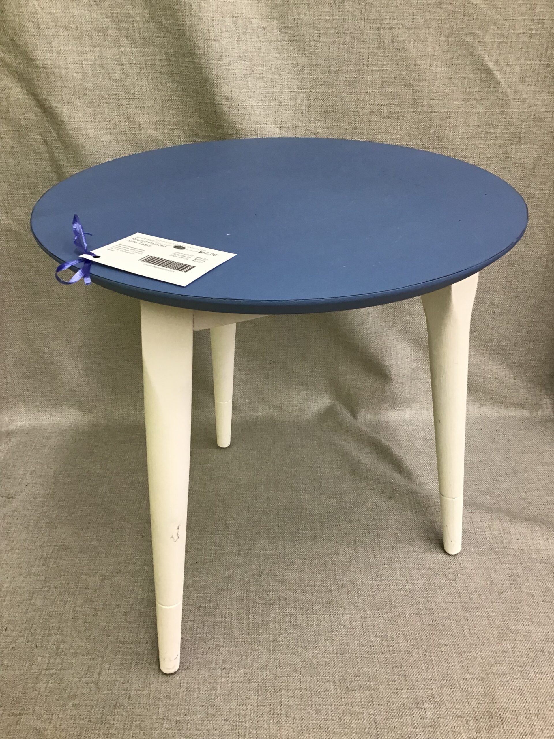 Round Painted Side Table