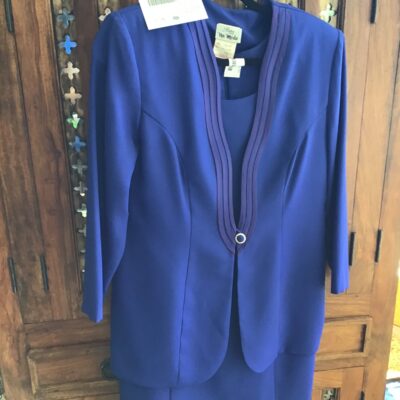 Petites by Nu-Mode Blue Ladies Suit (2pcs)