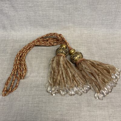 Pair Curtain Tie Backs – Coral & Gold
