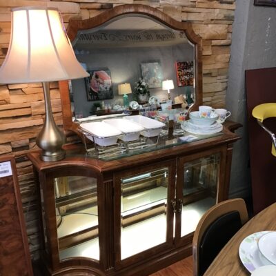 Vintage Pulaski Furniture Hall Cabinet w Mirror