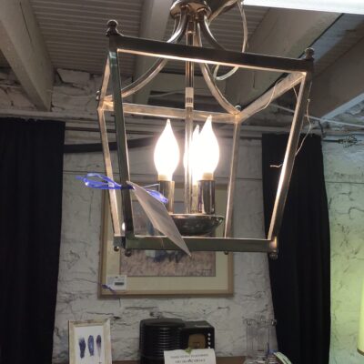 Chrome Metal Hanging Light