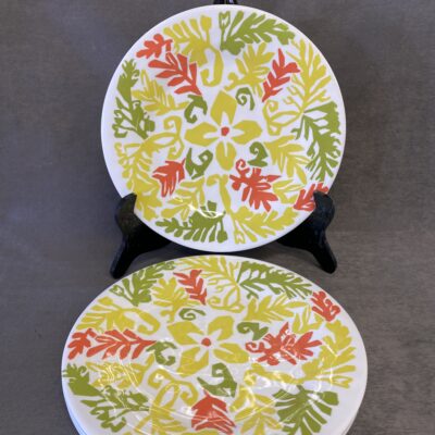 Set 4 Crate & Barrel Melamine Plates