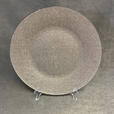 Glass Serving Plate – Brown
