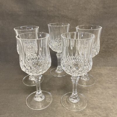 Set 5 Cristal D’Arques Wine Glasses