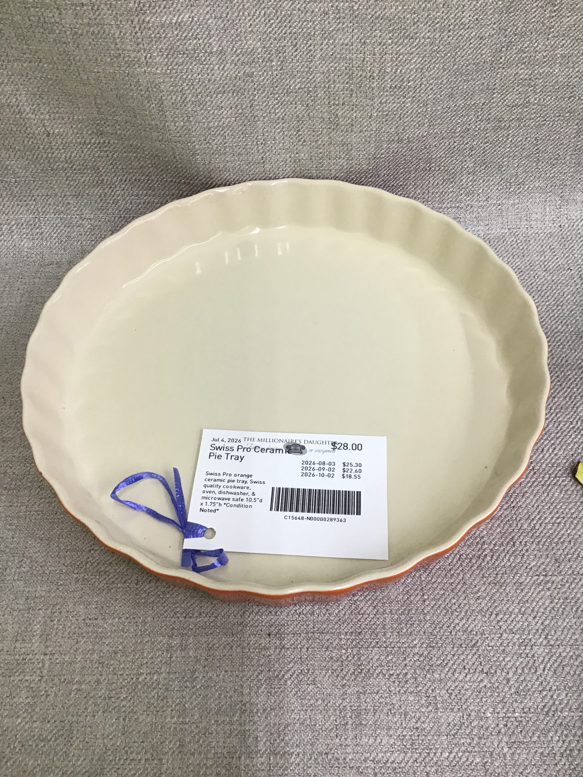 Swiss Pro Ceramic Pie Tray