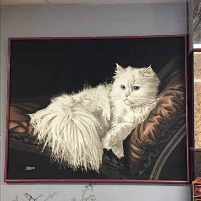 ‘The Resting Cat’ Letterman Framed Painting
