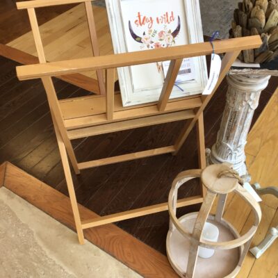 Light Wood Folding Print Stand