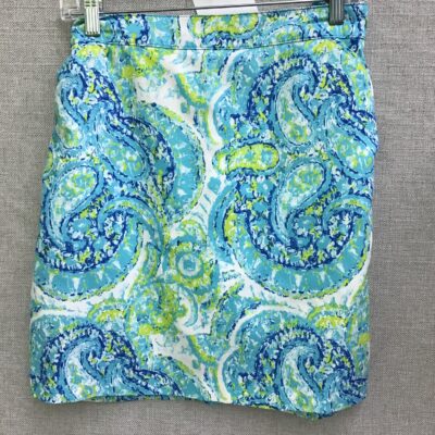 Green and Blue Print Golf Skort